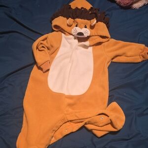 Lion Hooded Kids One Piece